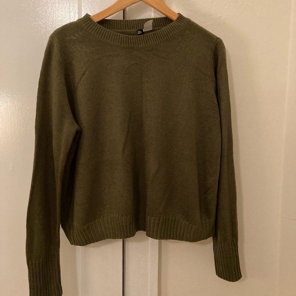 H&M Green Cropped Sweater